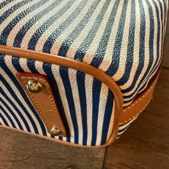 Dooney & Bourke Blue and White Nautical Tote